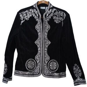 Chico's Size 2 Black Corduroy